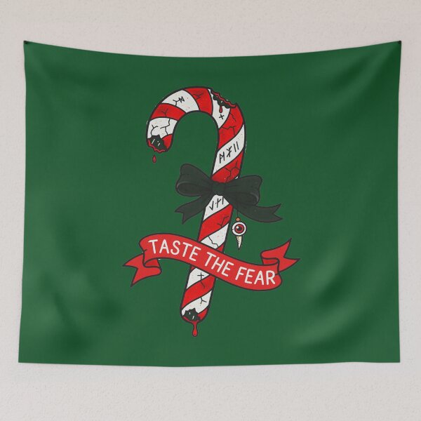 Item preview, Taste The Fear - Bloody Candy Cane Goth Christmas Horror designed and sold by CoffinsArt.