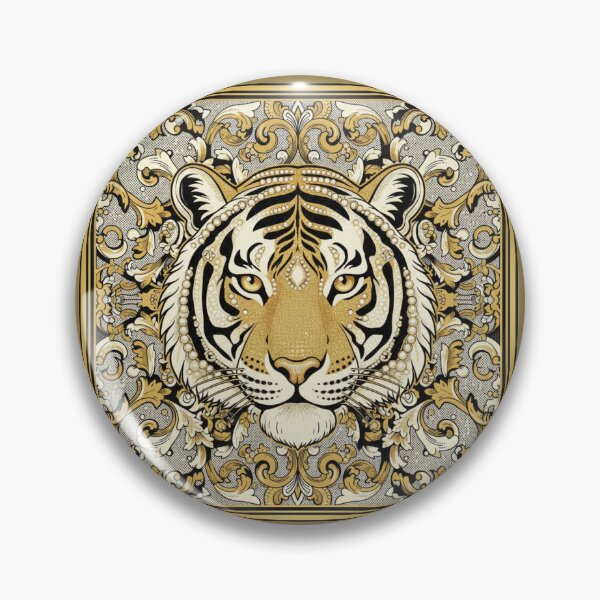 Item preview, Gold & Cream Face Tiger With Baroque designed and sold by DesignsByPrnces.