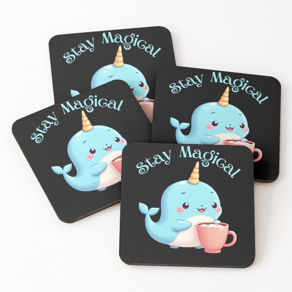 Item preview, Kawaii Narwhal Cute Pastel Logo – Adorable Ocean Animal Design designed and sold by Seeshellspace Designs.