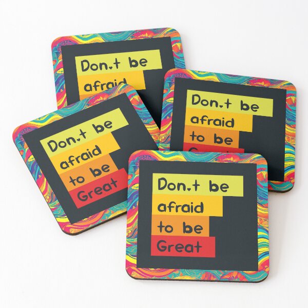 Item preview, Psychedelic Quote "Don't be afraid to be Great" designed and sold by shaang.