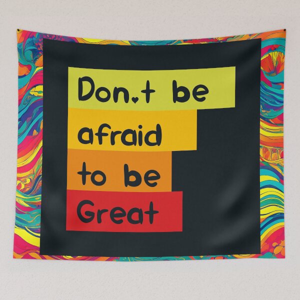 Item preview, Psychedelic Quote "Don't be afraid to be Great" designed and sold by shaang.