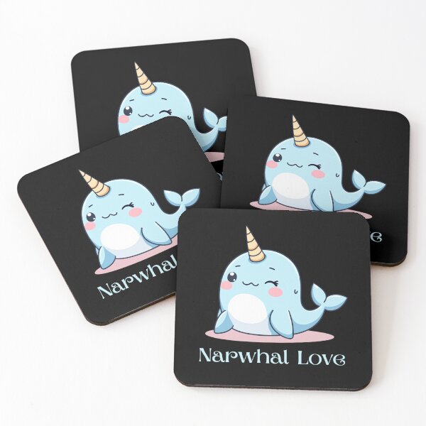 Item preview, Adorable Narwhal Kawaii Logo – Pastel Ocean Whimsy Art designed and sold by Seeshellspace Designs.