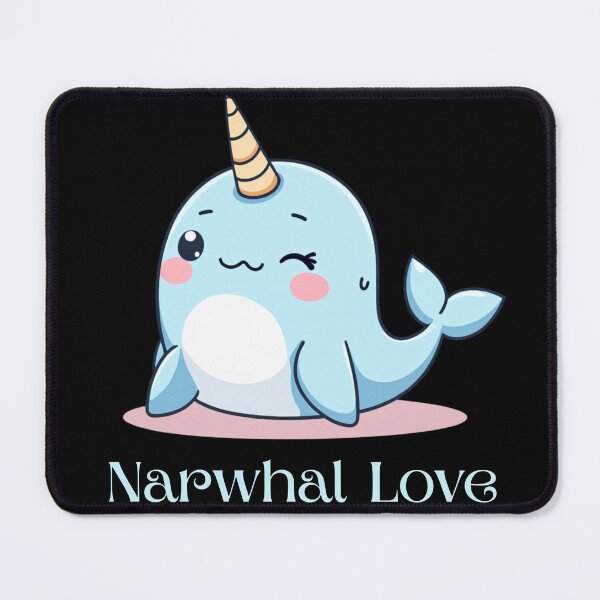 Item preview, Adorable Narwhal Kawaii Logo – Pastel Ocean Whimsy Art designed and sold by Seeshellspace Designs.