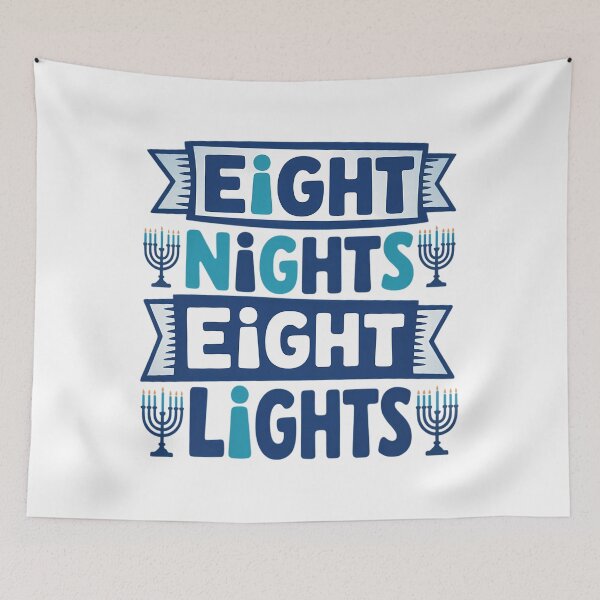 Item preview, Hanukkah Holiday Eight Nights Eight Lights Jewish Holiday designed and sold by Bandikonsalez.