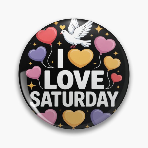 Item preview, I Love Saturday Heart Balloons Peace Dove designed and sold by Sandrhaus.