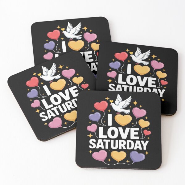 Item preview, I Love Saturday Heart Balloons Peace Dove designed and sold by Sandrhaus.