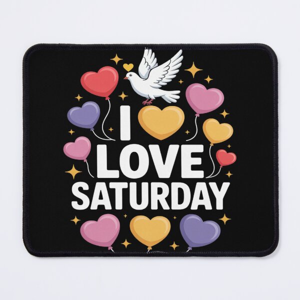 Item preview, I Love Saturday Heart Balloons Peace Dove designed and sold by Sandrhaus.