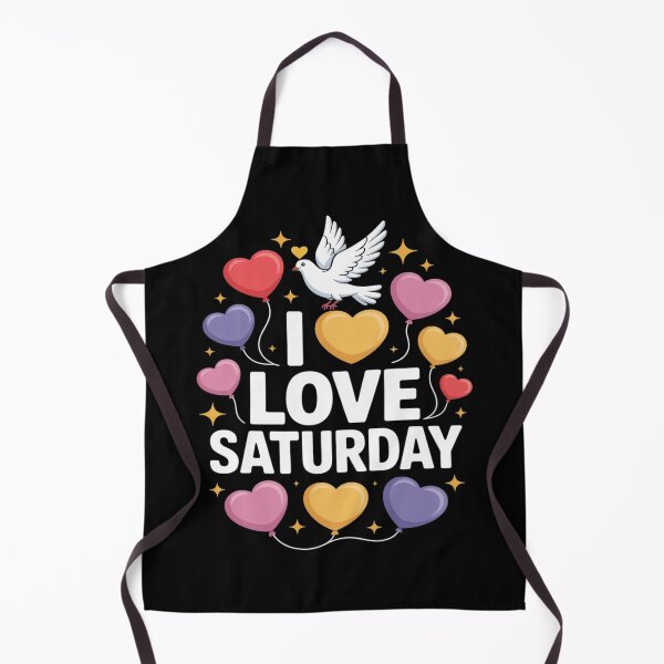Item preview, I Love Saturday Heart Balloons Peace Dove designed and sold by Sandrhaus.