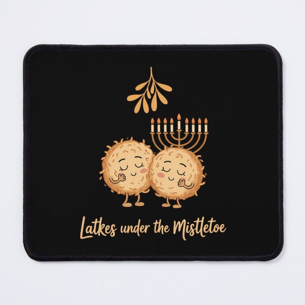Item preview, Hanukkah Christmas Latke and Mistletoe Cute Christmas designed and sold by Bandikonsalez.