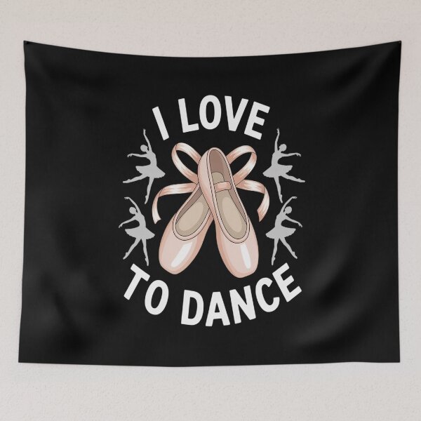 Item preview, I Love To Dance Ballet Pointe Shoes designed and sold by Sandrhaus.