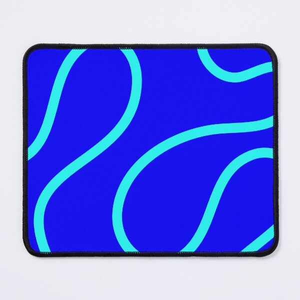Item preview, Blue Aqua Minimal Curves Lines Abstract Artwork designed and sold by patternsoup.