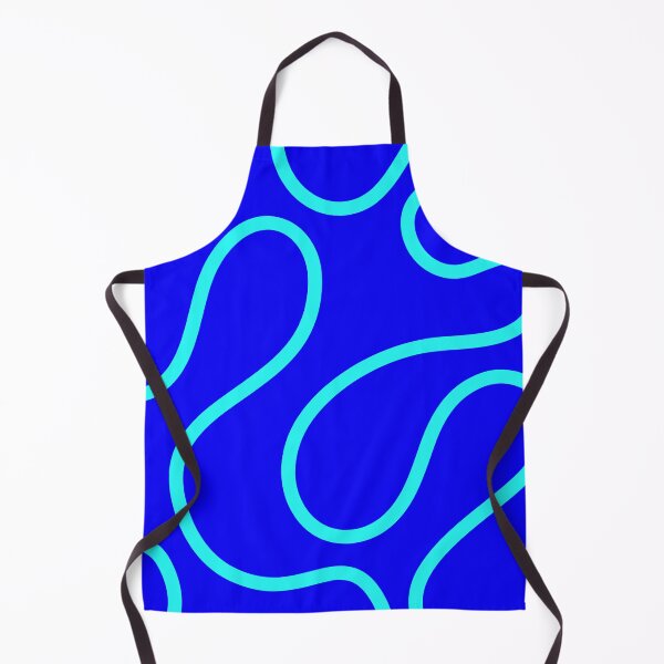 Item preview, Blue Aqua Minimal Curves Lines Abstract Artwork designed and sold by patternsoup.