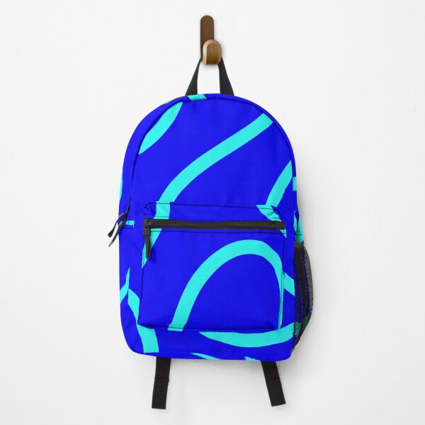 Item preview, Blue Aqua Minimal Curves Lines Abstract Artwork designed and sold by patternsoup.