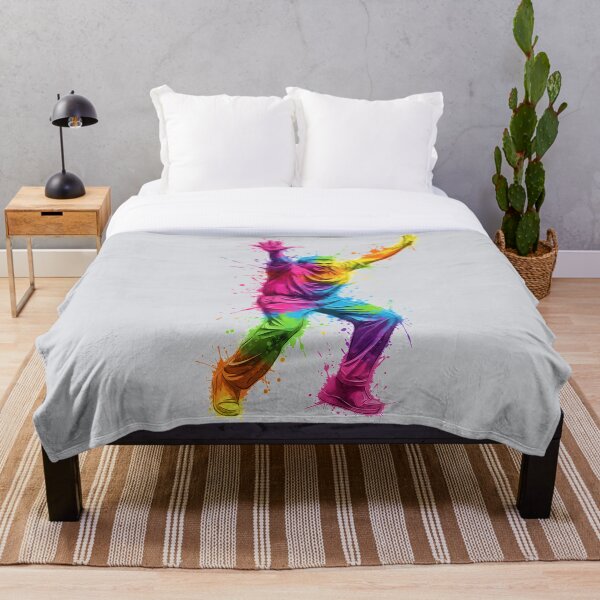 Item preview, Dynamic Cricket Bowler Appeal Colorful Paint Splatter Art designed and sold by Snap2Art.