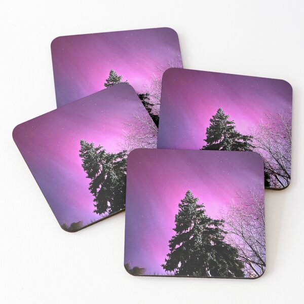 Item preview, Northern lights illuminating the Trees designed and sold by DotLaGrangeArt.
