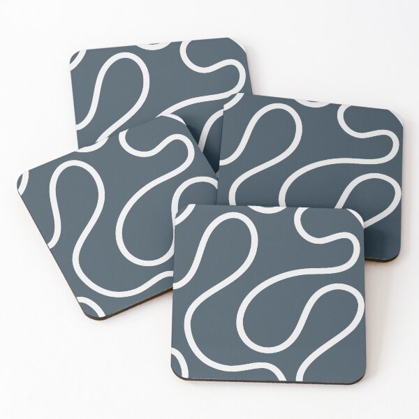 Item preview, Grey Minimal Curves Lines Abstract Artwork designed and sold by patternsoup.