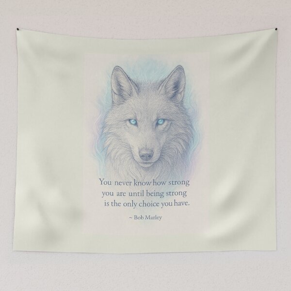 Item preview, The Auric Wolf: Marley's Resilience designed and sold by CleverCulture.