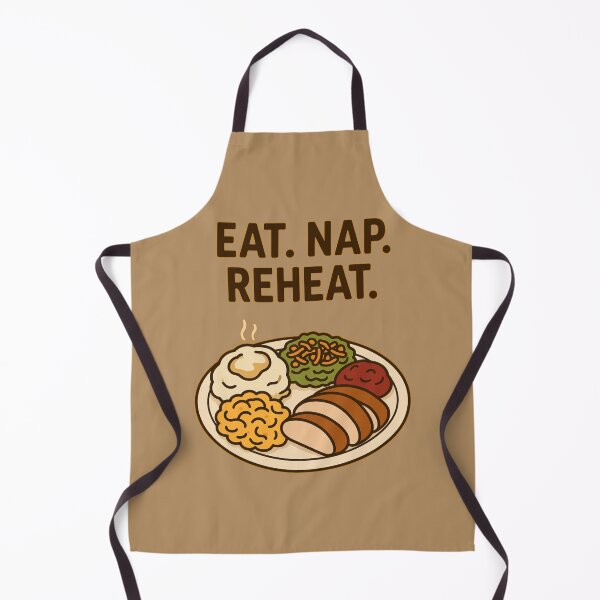 Item preview, Eat. Nap. Reheat. – Thanksgiving Leftovers Food Plate Design designed and sold by Humble Threadworks.