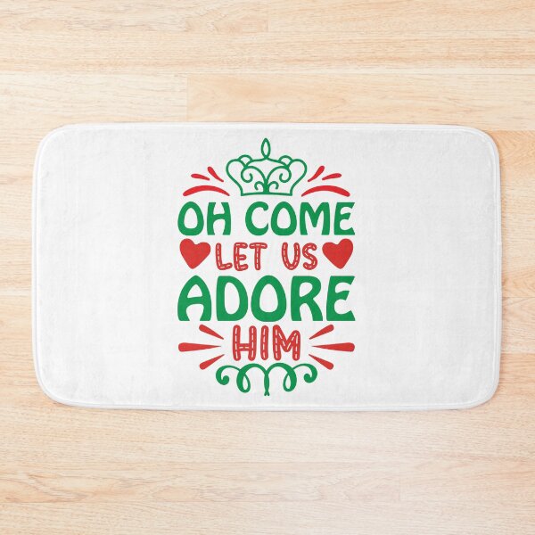 Item preview, Oh Come Let Us Adore Him - Christian Christmas Carol Quote designed and sold by FuzionRaptor.