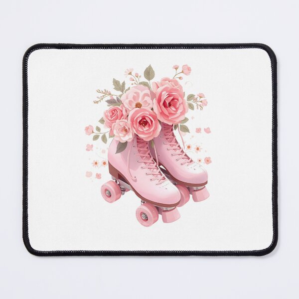 Item preview, Pink Roller Skates with flowers designed and sold by TheCatmeow2000.