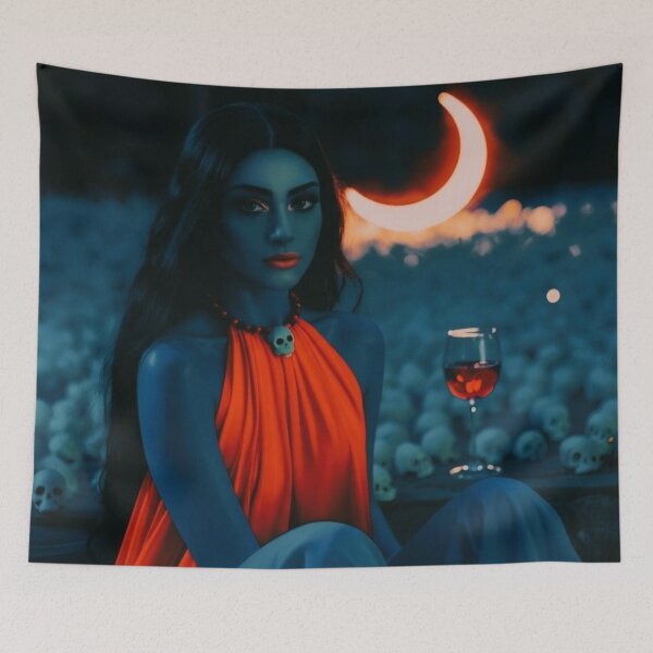 Item preview, Kali Ma Seduced by the Crescent Moonlight designed and sold by BlueDragonQueen.