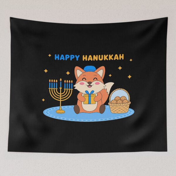 Item preview, Happy Hanukkah Fox Hanukkah designed and sold by ValerieRodrigue.