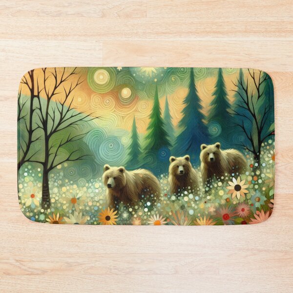 Item preview, Heading Home to Goldilocks – Starry Forest Glow in Klimt-Inspired Style by heidiannemorris © designed and sold by FOLK ART FUSION by heidiannemorris.