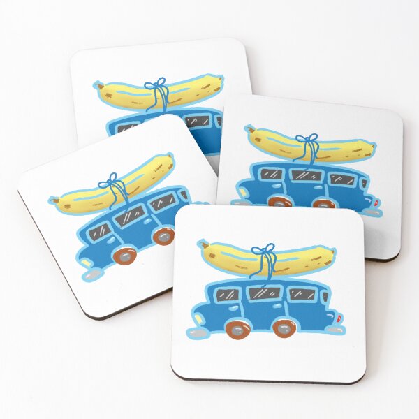 Item preview, Blue Car with Banana Gift designed and sold by Colormarch.