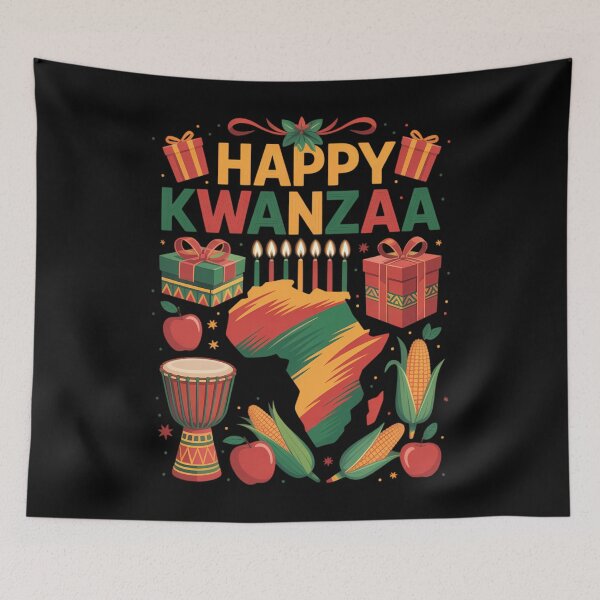 Item preview, Happy Kwanzaa Kinara Set Mazao African American Christmas designed and sold by ValerieRodrigue.