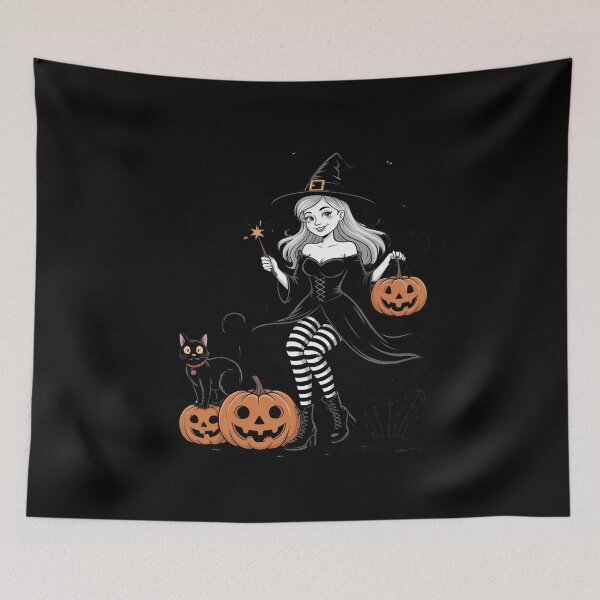 Item preview, I Put A Spell On You Witch Cat Halloween designed and sold by ryukaizox1.