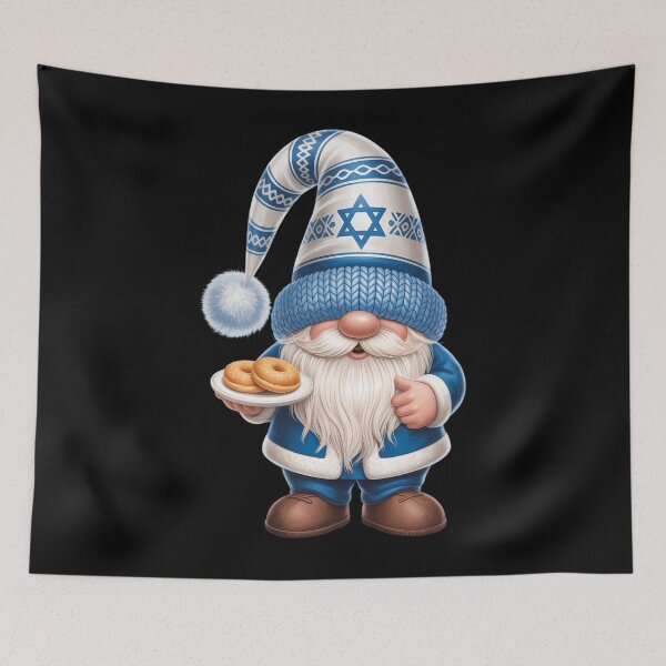 Item preview, Winter Holiday Gnome Festive Hanukkah designed and sold by ValerieRodrigue.