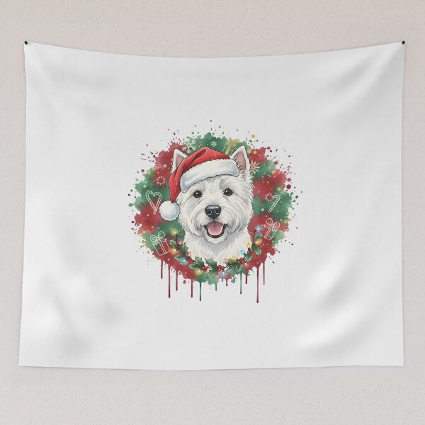 Item preview, West Highland White Terrier | Christmas Colorful Watercolor Design #1 designed and sold by MatsurexDesigns.