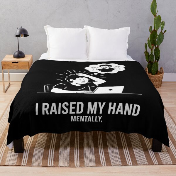 Item preview, I Raised My Hand Mentally - Funny Relatable Introvert designed and sold by Rotasiin.