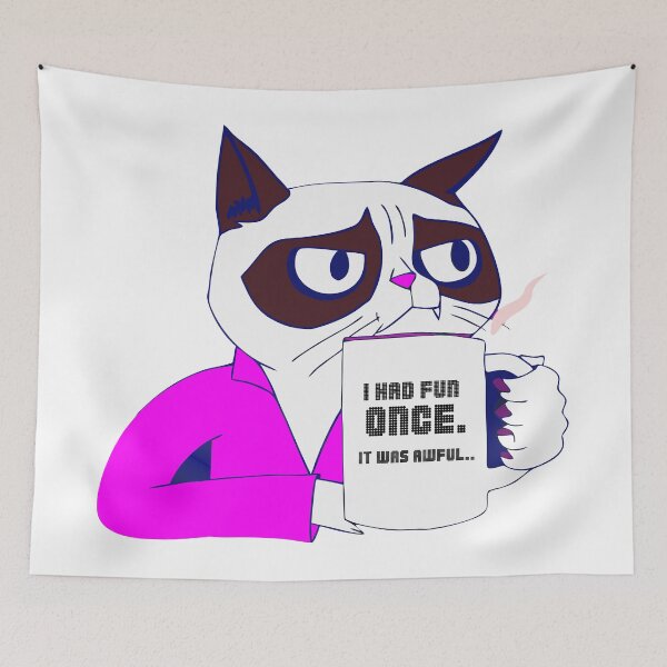 Item preview, I Had Fun Once It Was Awful | Grumpy Cat Sarcastic Meme & Funny Quote designed and sold by Taanva.