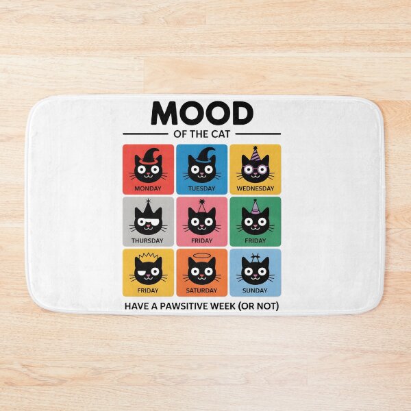 Item preview, Mood of the Cat – Cute Weekly Cat Cartoon Humor Design for Cat Lovers & Everyday Mood Moods designed and sold by ZyricZyric.