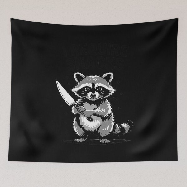 Item preview, I Require Snacks Raccoon Snack Lover designed and sold by Rotasiin.