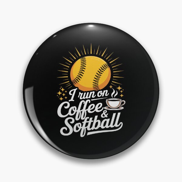 Item preview, I Run On Coffee and Softball designed and sold by Rotasiin.