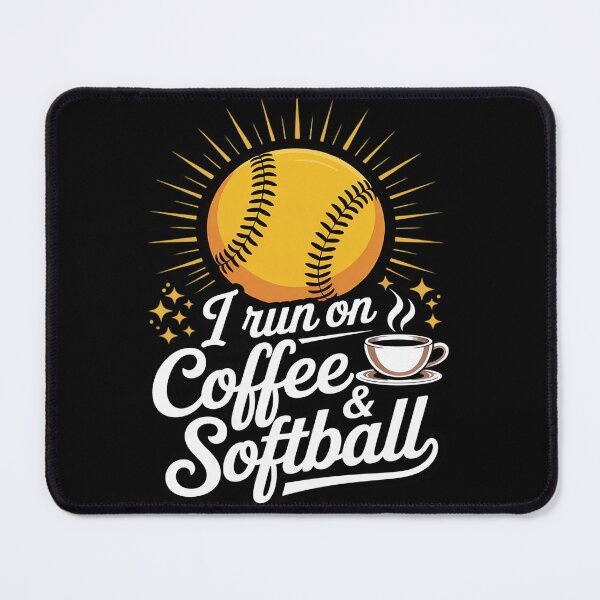 Item preview, I Run On Coffee and Softball designed and sold by Rotasiin.