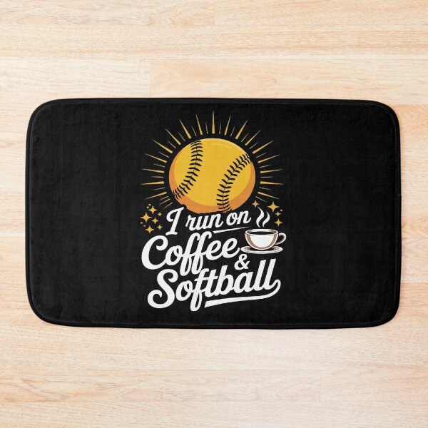 Item preview, I Run On Coffee and Softball designed and sold by Rotasiin.