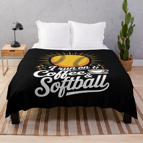 Item preview, I Run On Coffee and Softball designed and sold by Rotasiin.