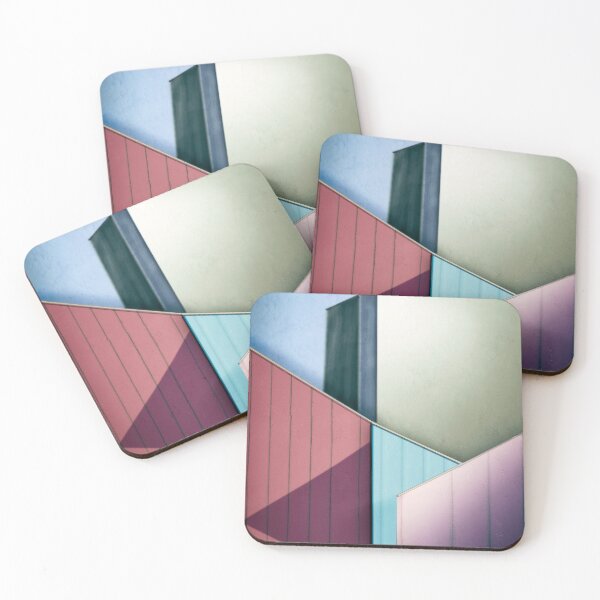 Item preview, Pastel City Facades – Minimalist Architectural Art designed and sold by HKDigital.
