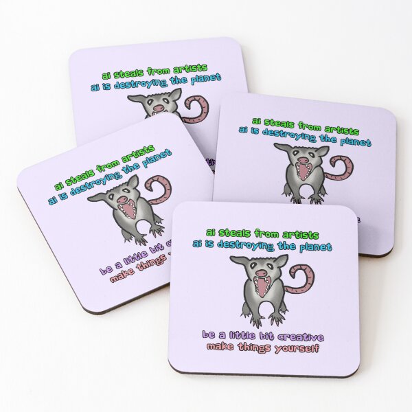Item preview, Anti-AI Opossum designed and sold by Moss City Made.