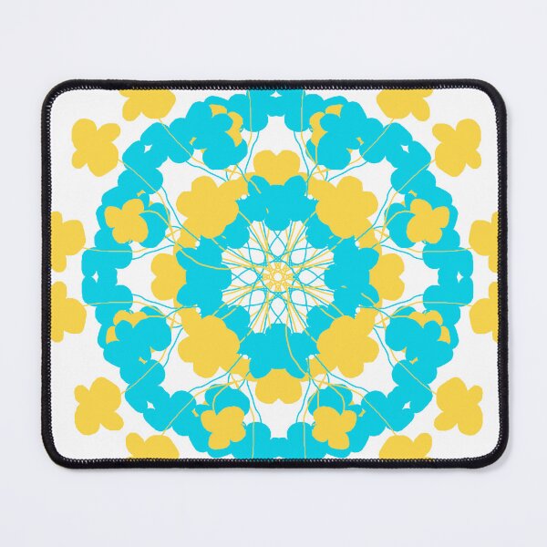 Item preview, Yellow Aquamarine Abstract Mandala Flower designed and sold by Ankerd.