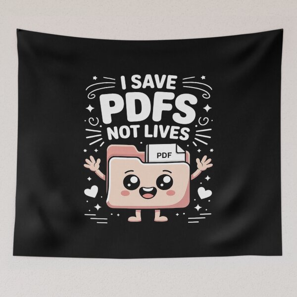 Item preview, I Save PDFs Not Lives Office Tech Desk Computer designed and sold by Rotasiin.