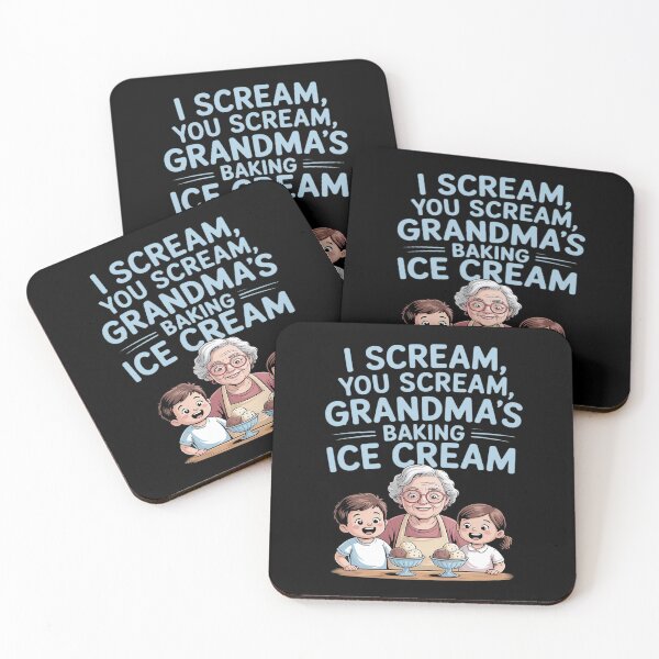 Item preview, I Scream You Scream Grandma Baking Ice Cream designed and sold by Rotasiin.