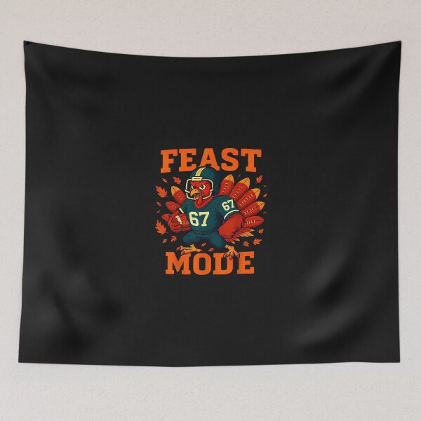 Item preview, Feast Mode 67 Turkey Football Funny Thanksgiving Humor designed and sold by grumpzara.