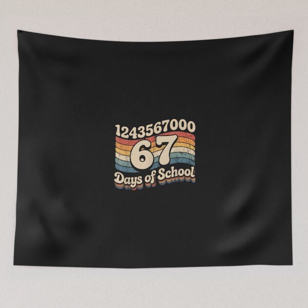Item preview, 100 Days Of School Retro Wavy Numbers  designed and sold by grumpzara.