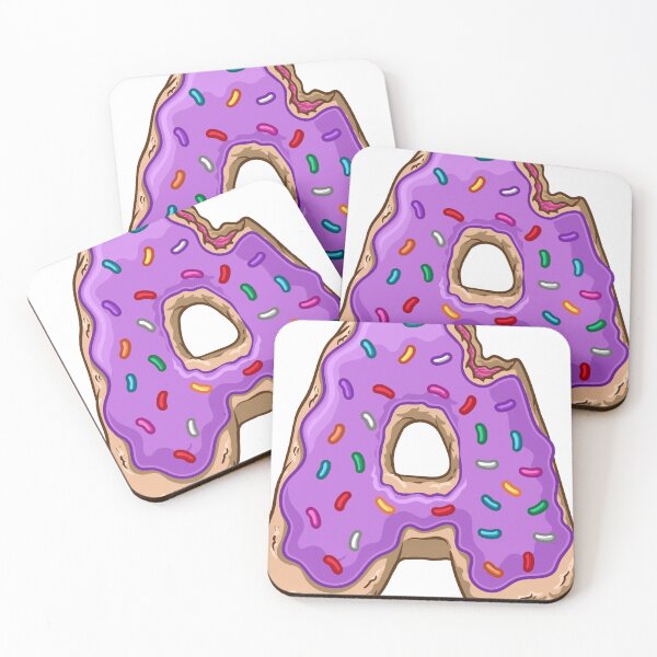 Item preview, Delicious Sweet Letter A Donut Cartoon Graphic Illustration with Purple Icing and Sprinkles designed and sold by ghinan.