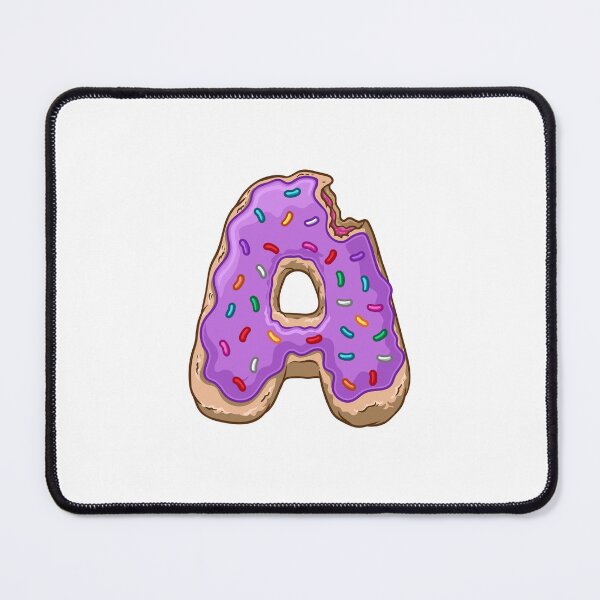 Item preview, Delicious Sweet Letter A Donut Cartoon Graphic Illustration with Purple Icing and Sprinkles designed and sold by ghinan.