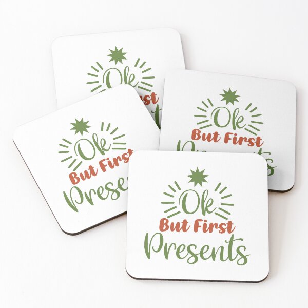 Item preview, OK But First Presents - Funny Christmas Morning Priorities designed and sold by FuzionRaptor.